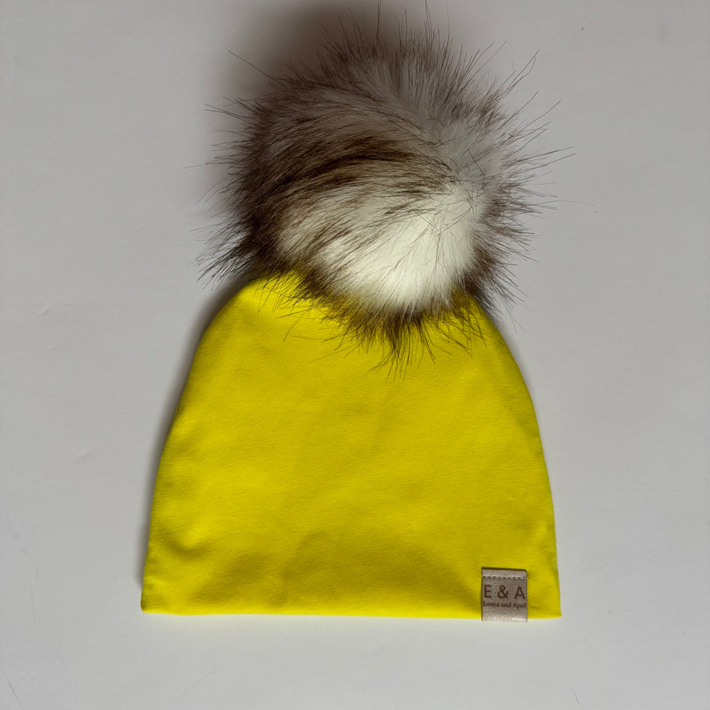 Lemon Pom Beanie