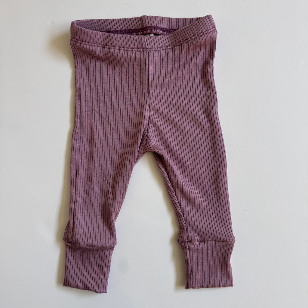 Dusty Mauve Rib Leggings