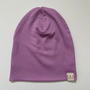 Lilac Rib knit beanie