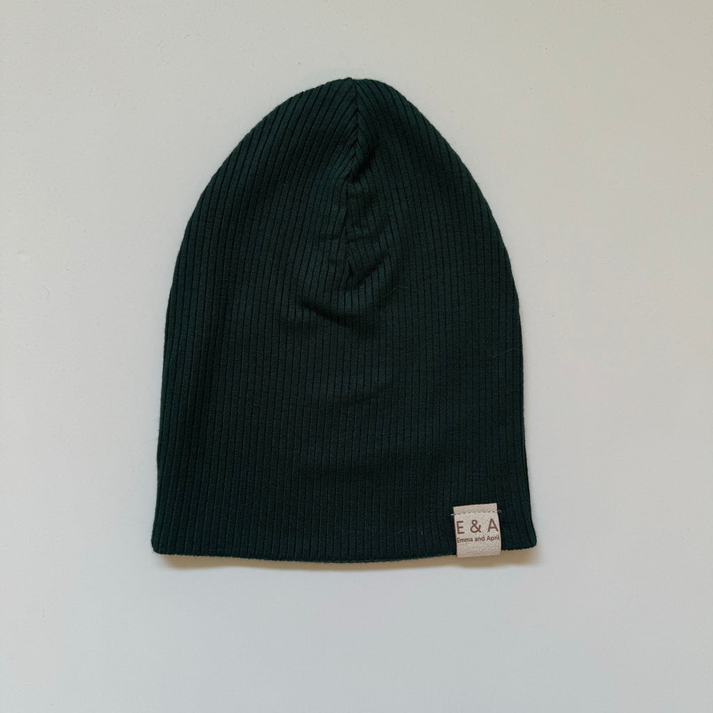 Pine modal rib knit beanie