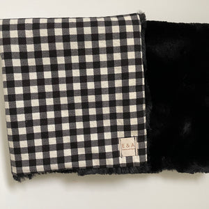 Black Plaid Lap Blanket