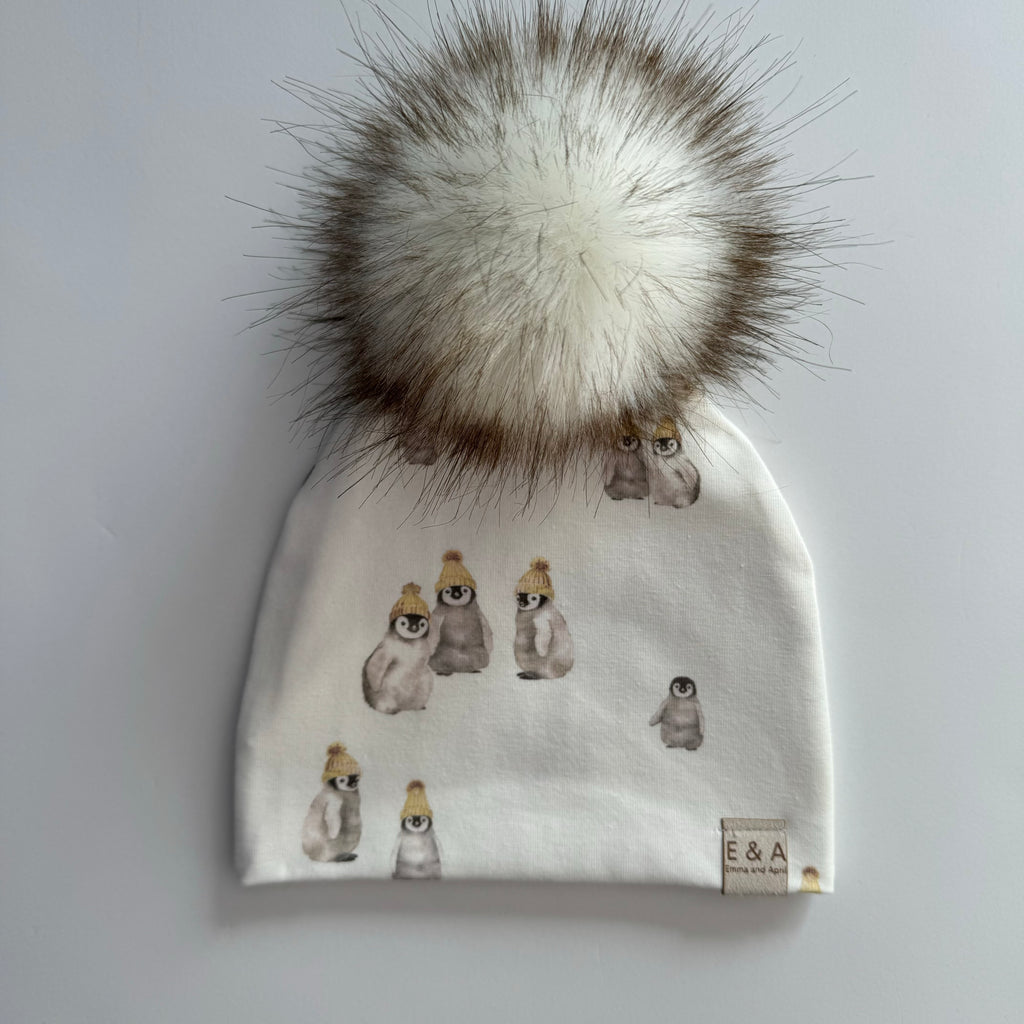 Hipster Penguin Pom Beanie