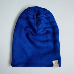 Royal Blue Rib knit beanie