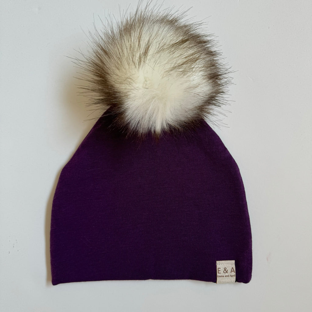 Violet Pom Beanie