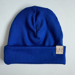 Royal Blue Rib knit beanie