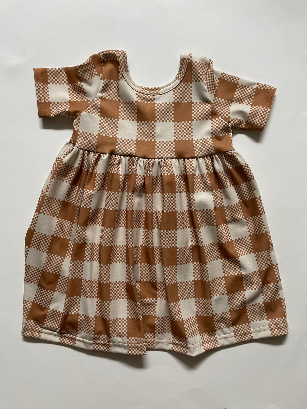 Terracotta Plaid Dress